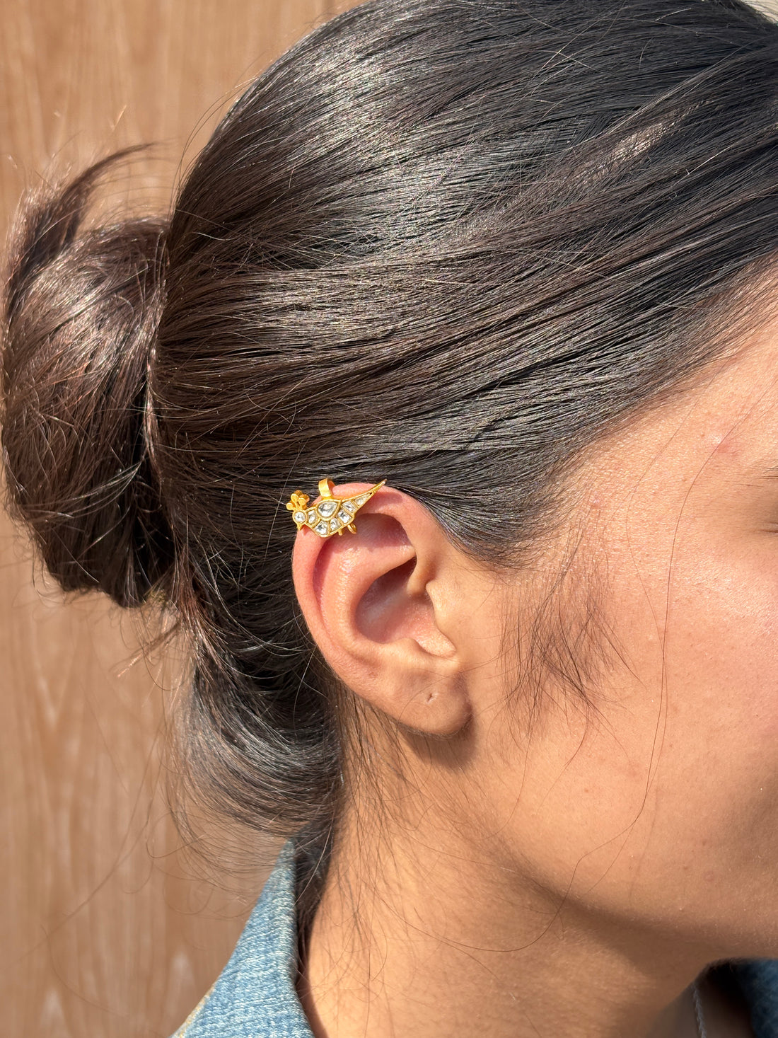 Chidiya Gold Finish Ear-Cuff