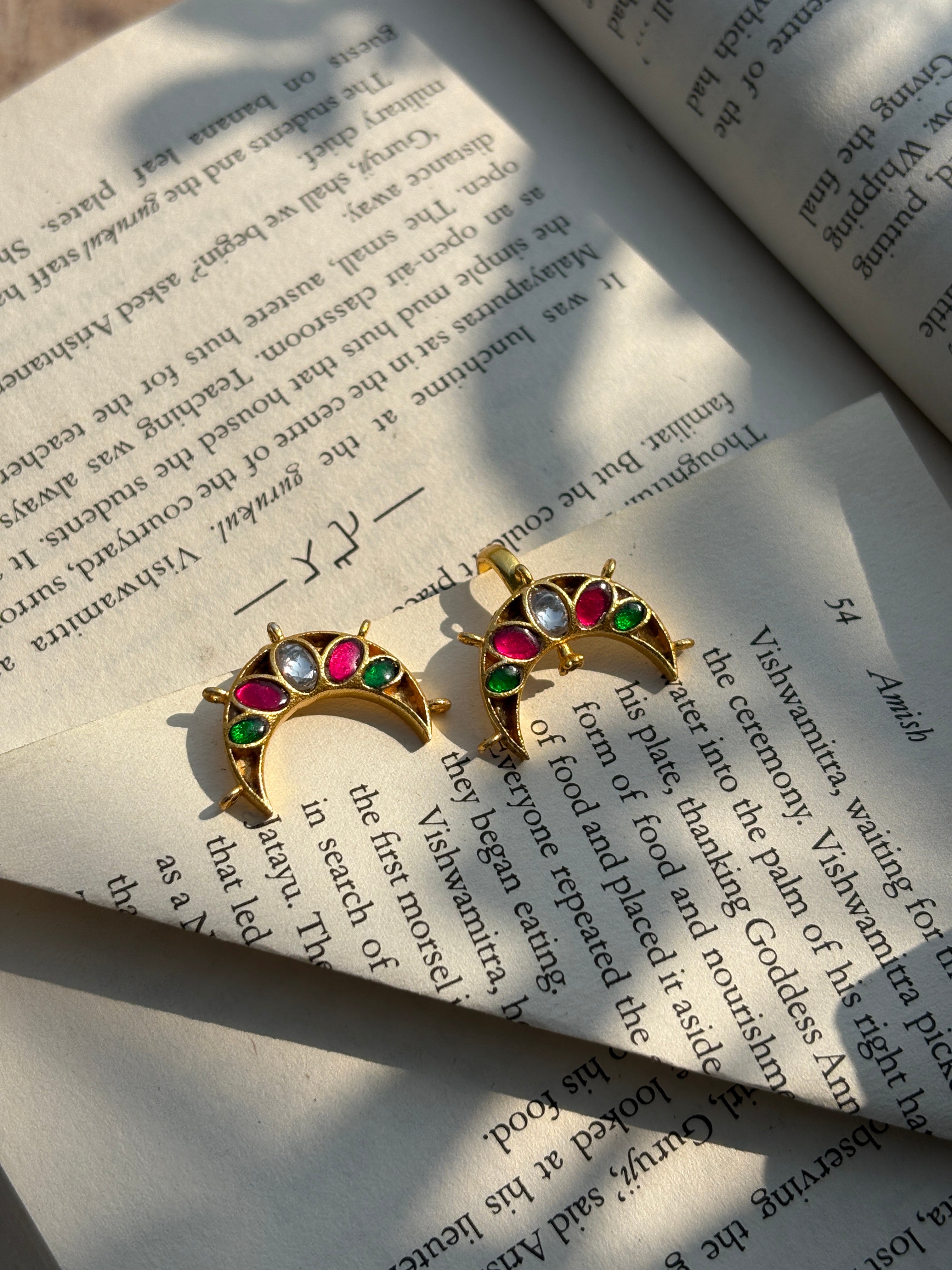 Half Moon Gold finish Ear-Cuff