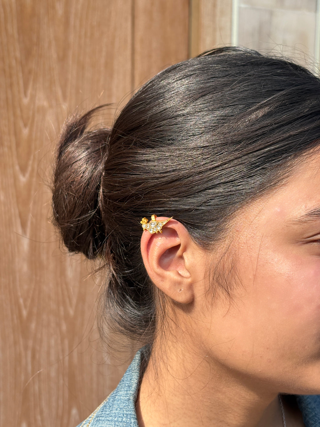 Chidiya Gold Finish Ear-Cuff