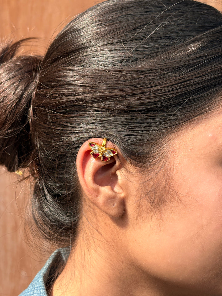Butterfly Gold Finish Ear-Cuff