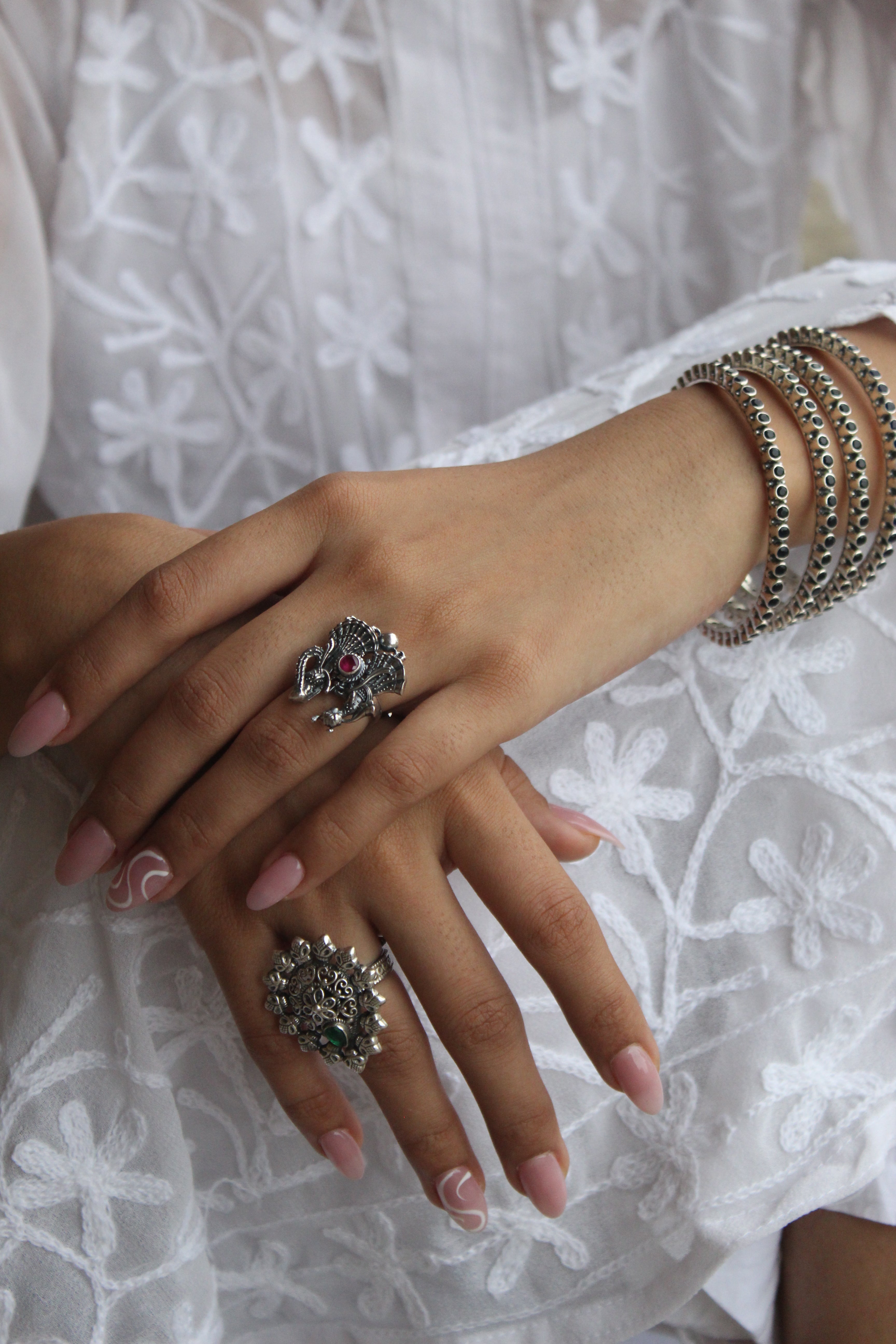 SILVER RAKHA KRISHNA RING