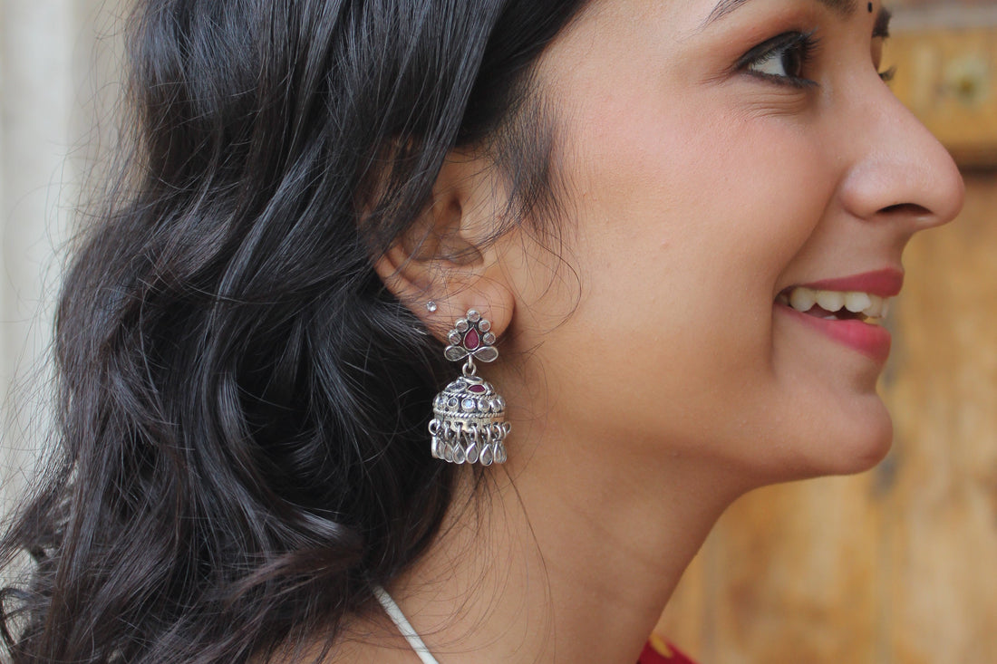 Silver Pink Pastel Earrings