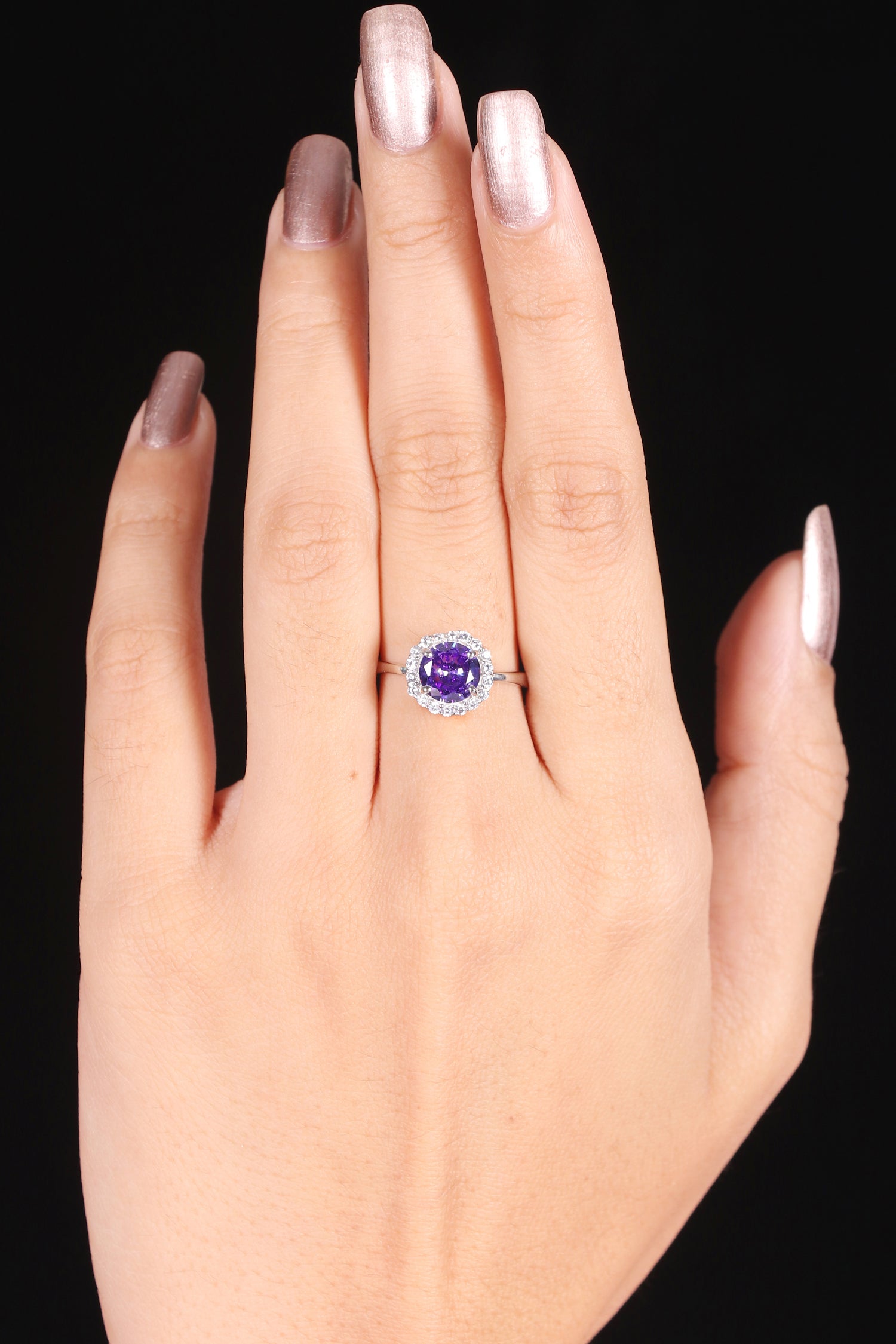 Silver Mystic Lavender Ring
