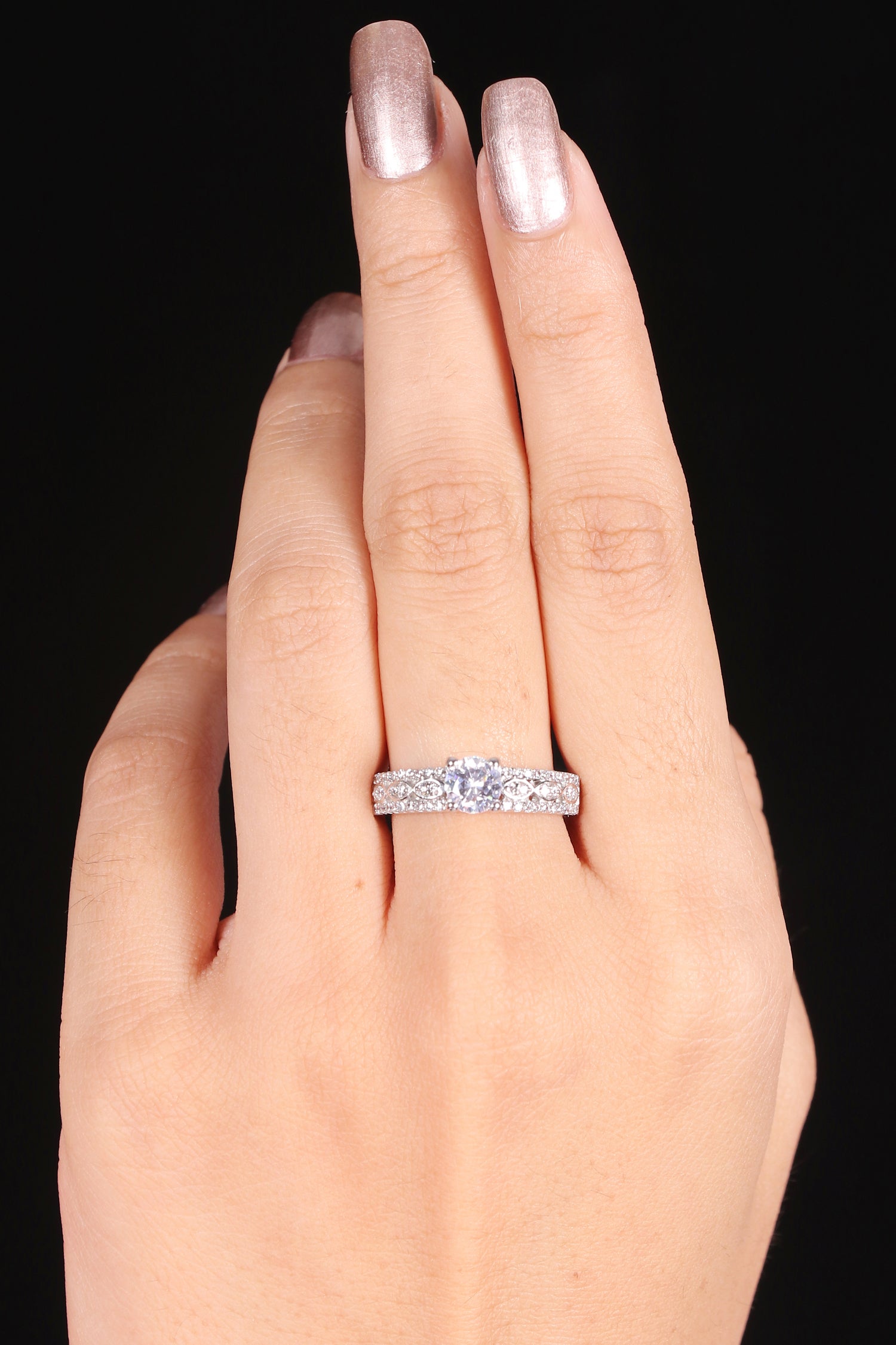 Silver Solitaire Ring