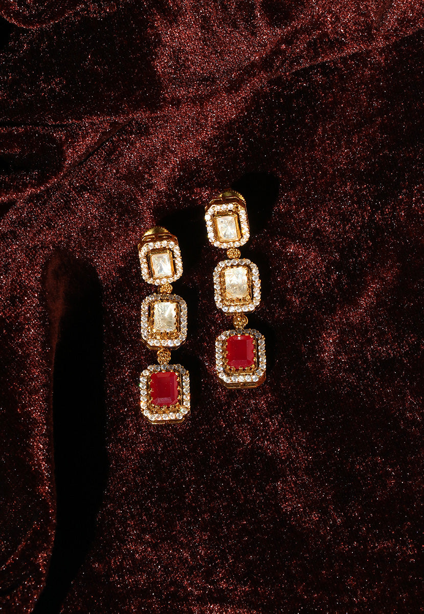 Teardrops Polki Dangler Earrings