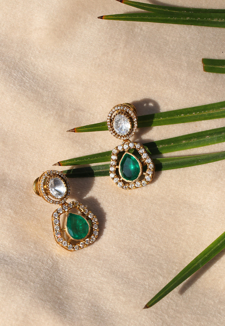 Emerald Stone Earrings For Women