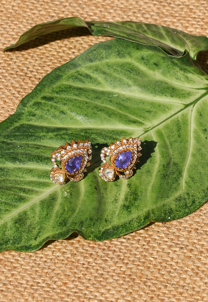 Tanzanite Sterling silver studs