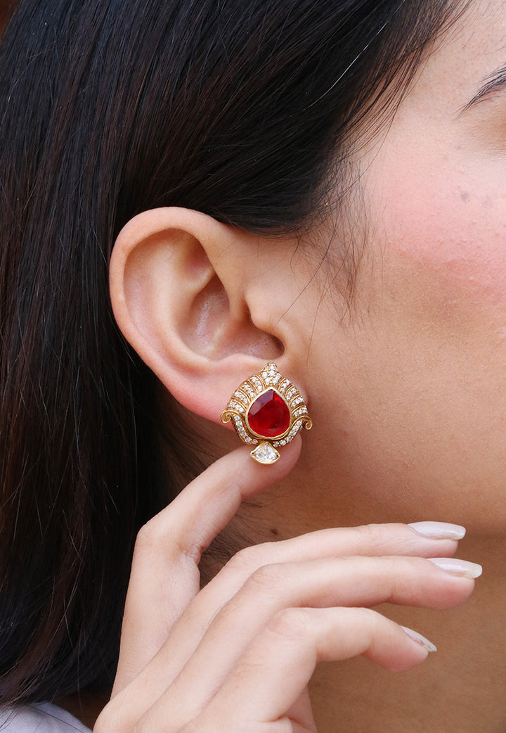 Traditional Ruby Stone Stud