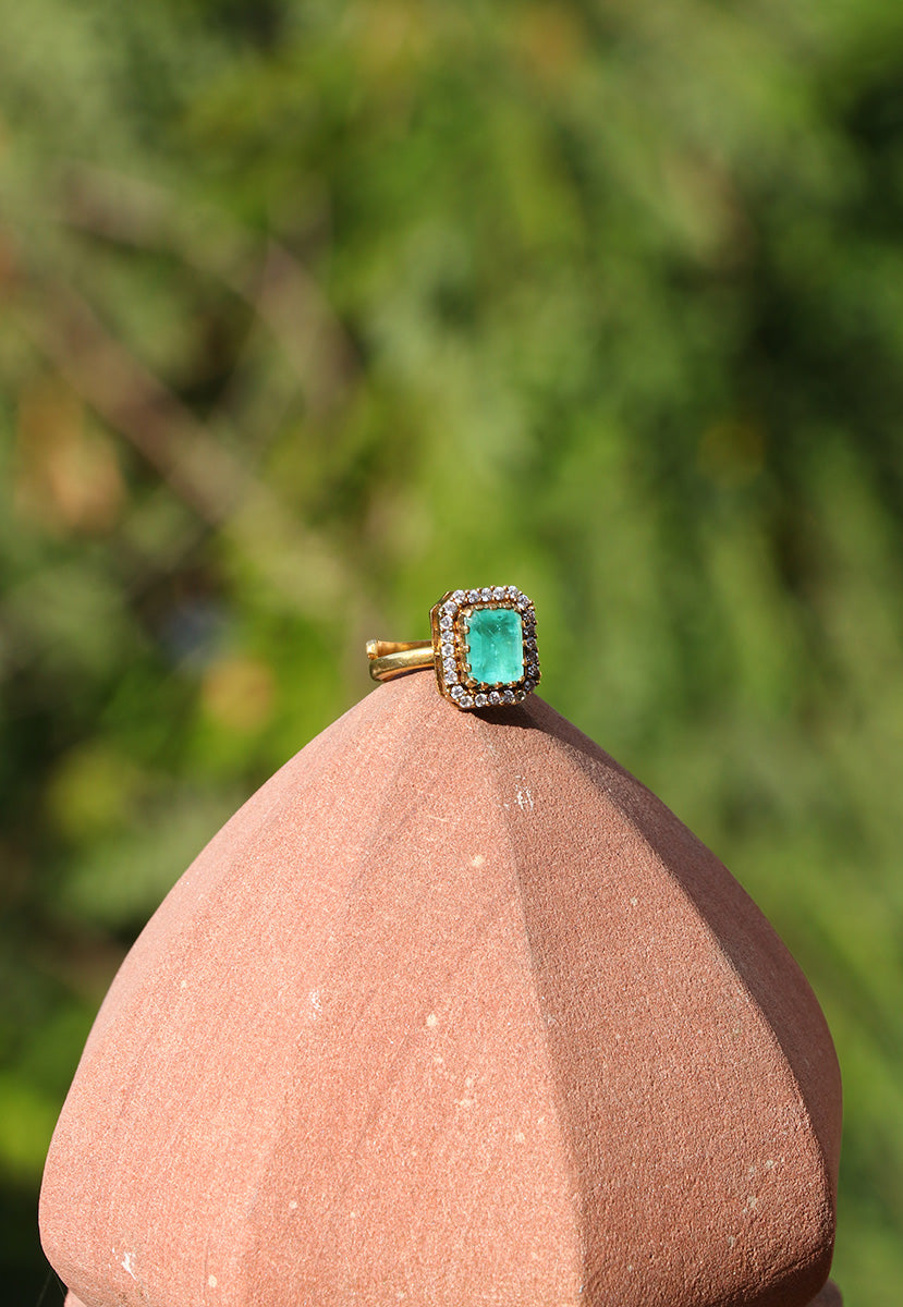 Rounded Uncut Silver Ring