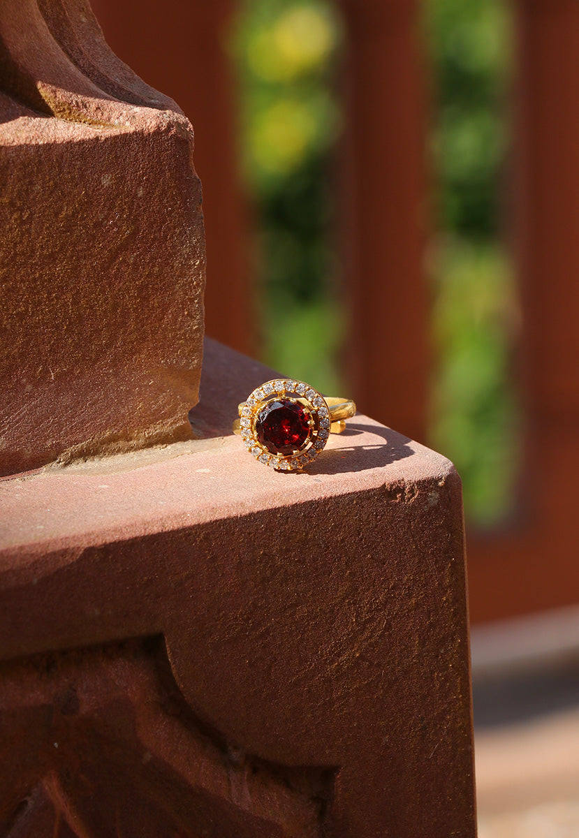 Vintage 925 Natural Ruby Ring