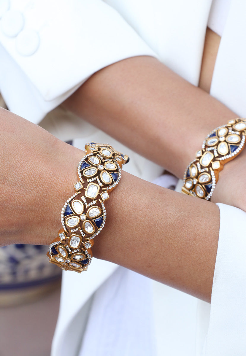 Phool Blue Stone Bangle (1 pc)