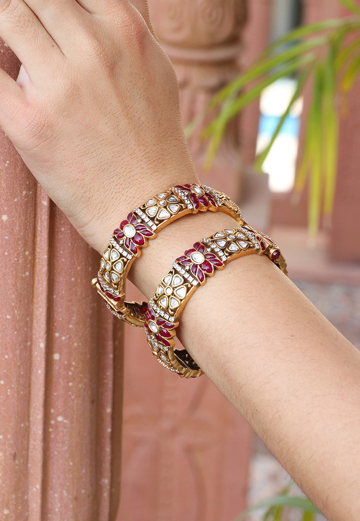 Phool Red Stone Bangle (1 pc)