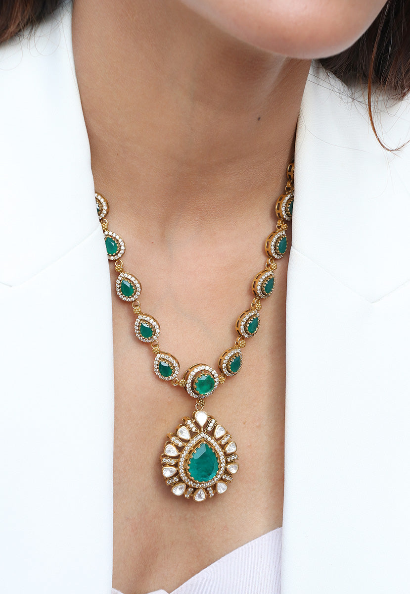 Emerald Teardrop Necklace