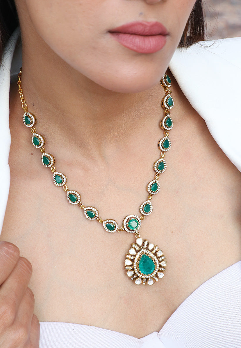 Emerald Teardrop Necklace