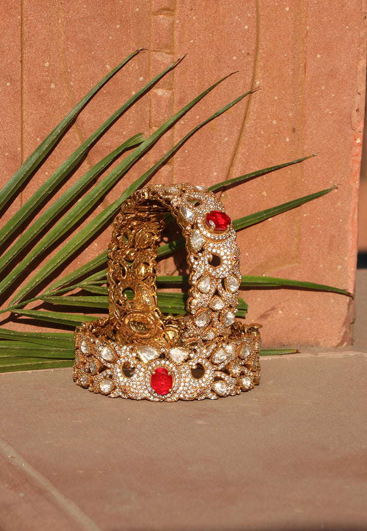 GajRaksha Red Stone Bangle (1 pc)