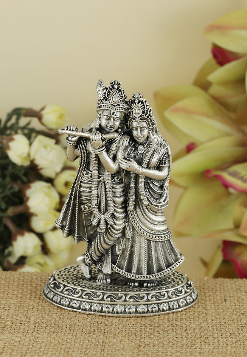 Silver Radha Krishna Murti for Mandir & gifting