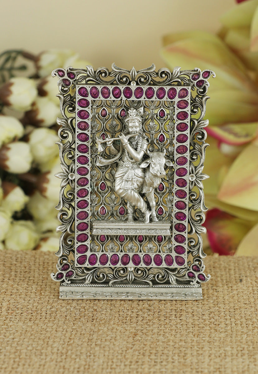 Silver Krishna Idol for Mandir & gifting 