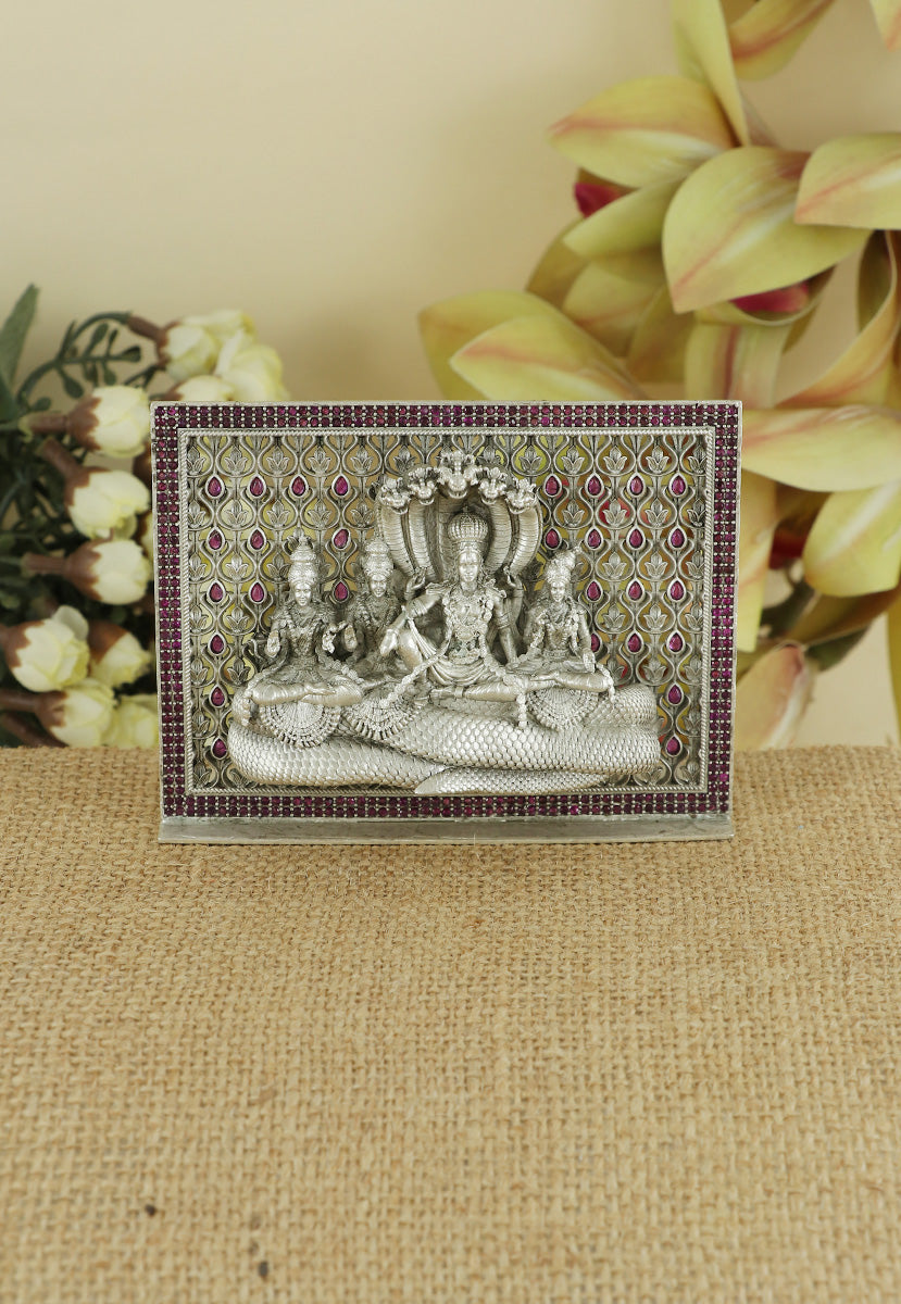 Silver Vishnu & Lakshmi Idol for Mandir & gifting