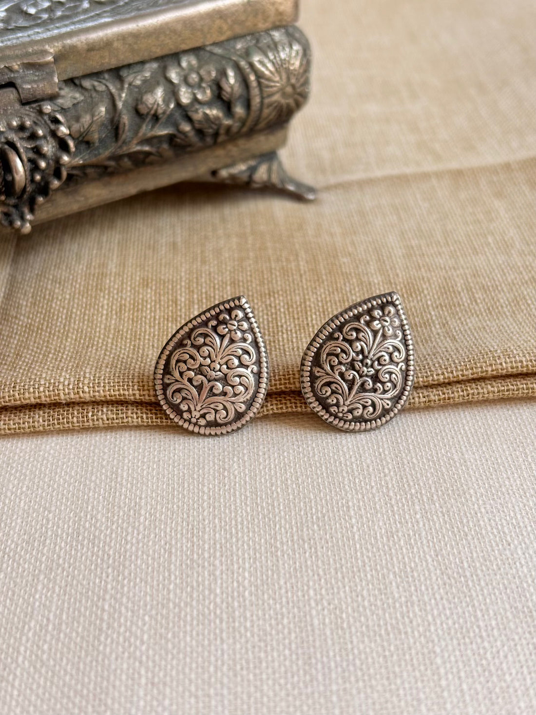 Silver Seeds Tribal Studs