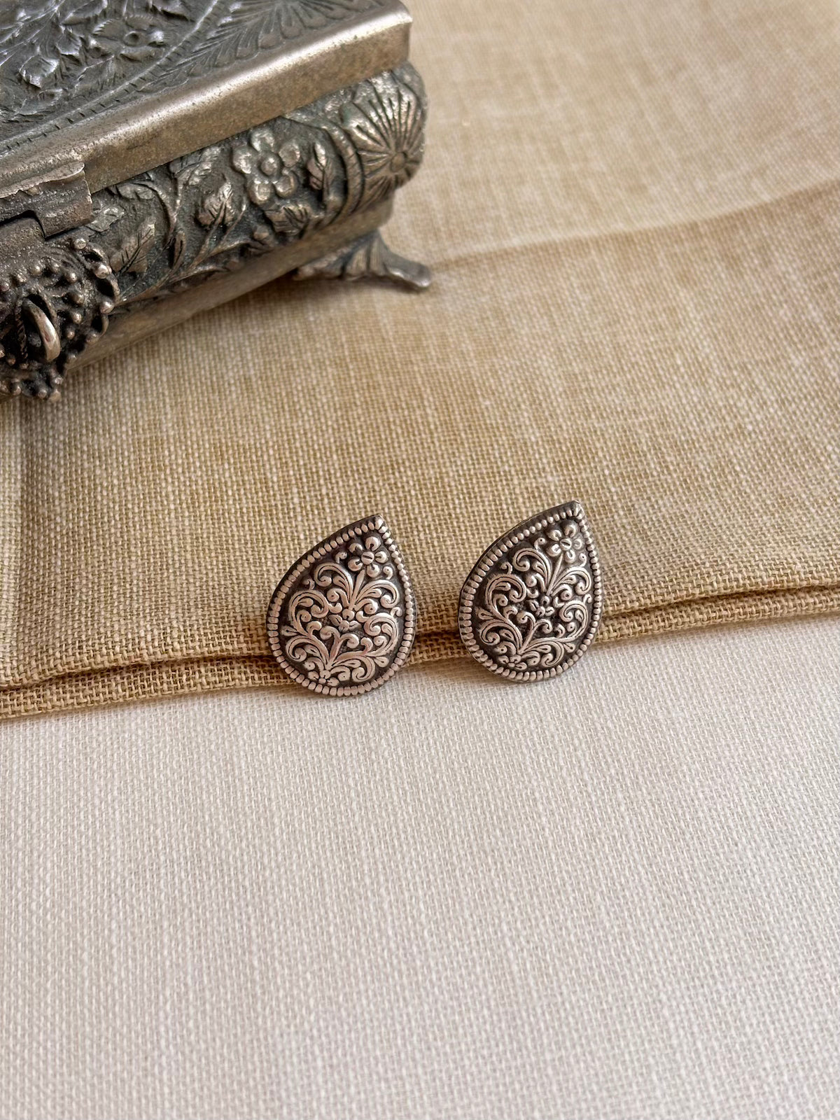 Silver Seeds Tribal Studs