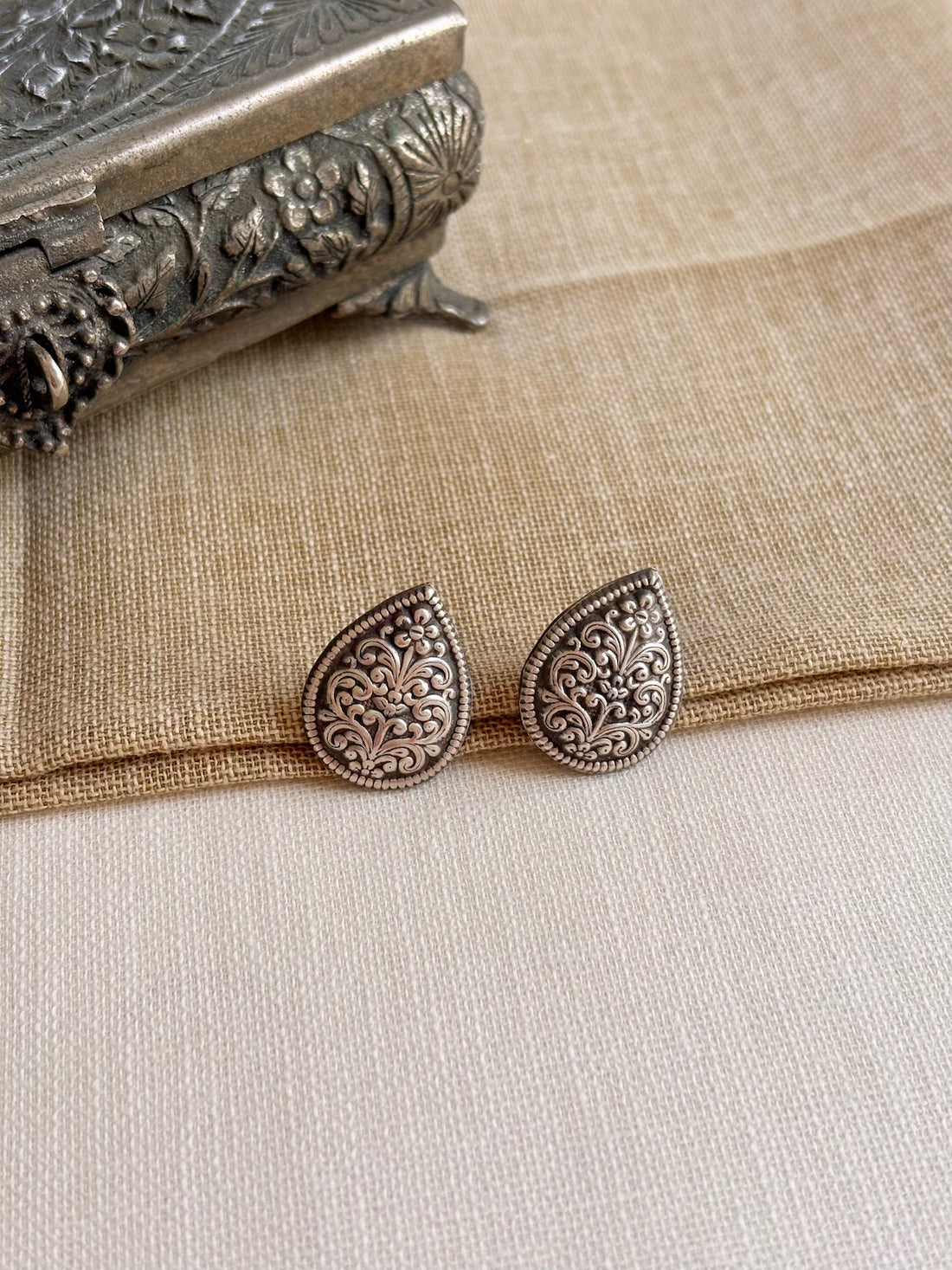 Silver Seeds Tribal Studs