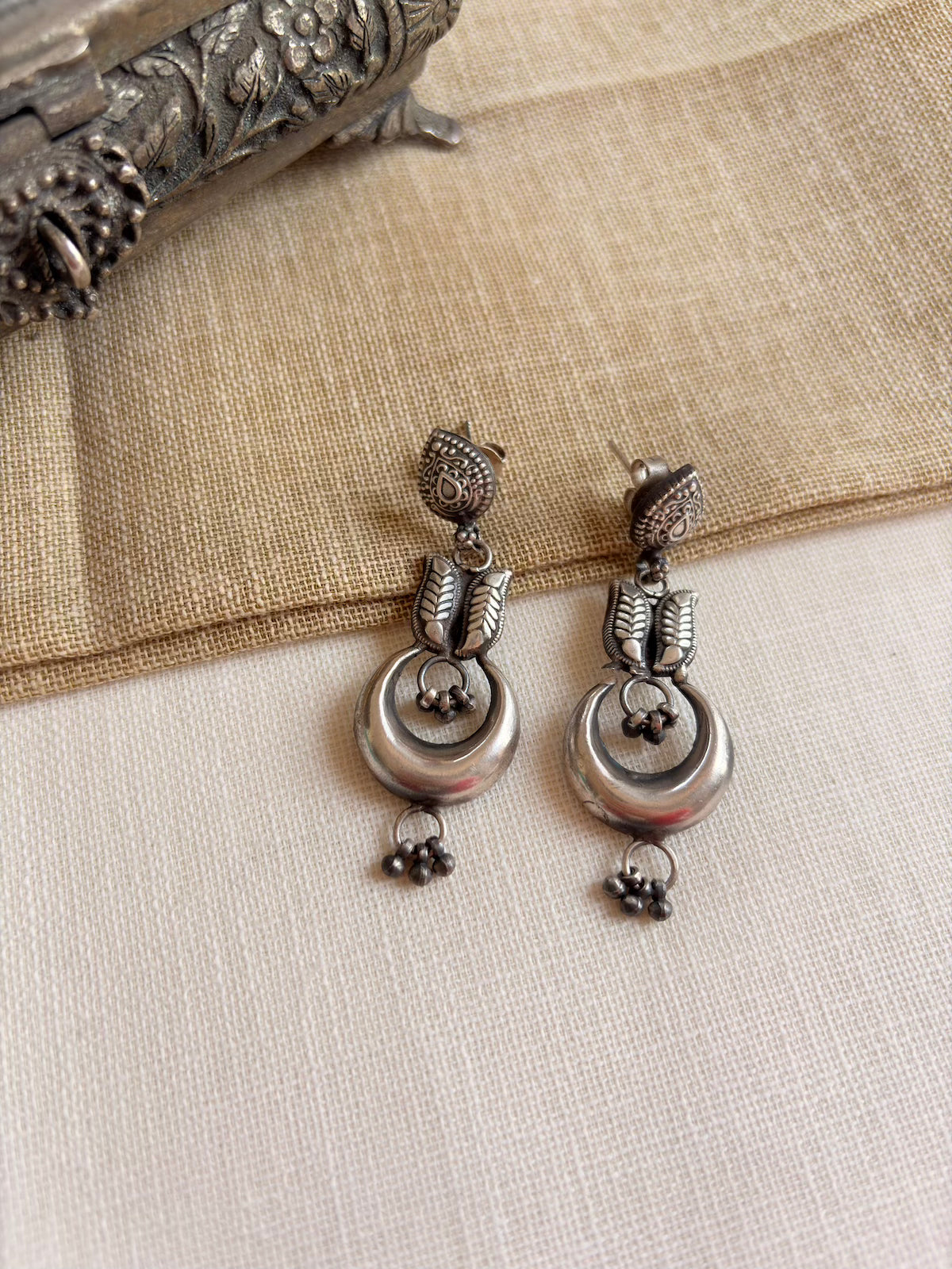 Silver Chandani Tribal Earrings