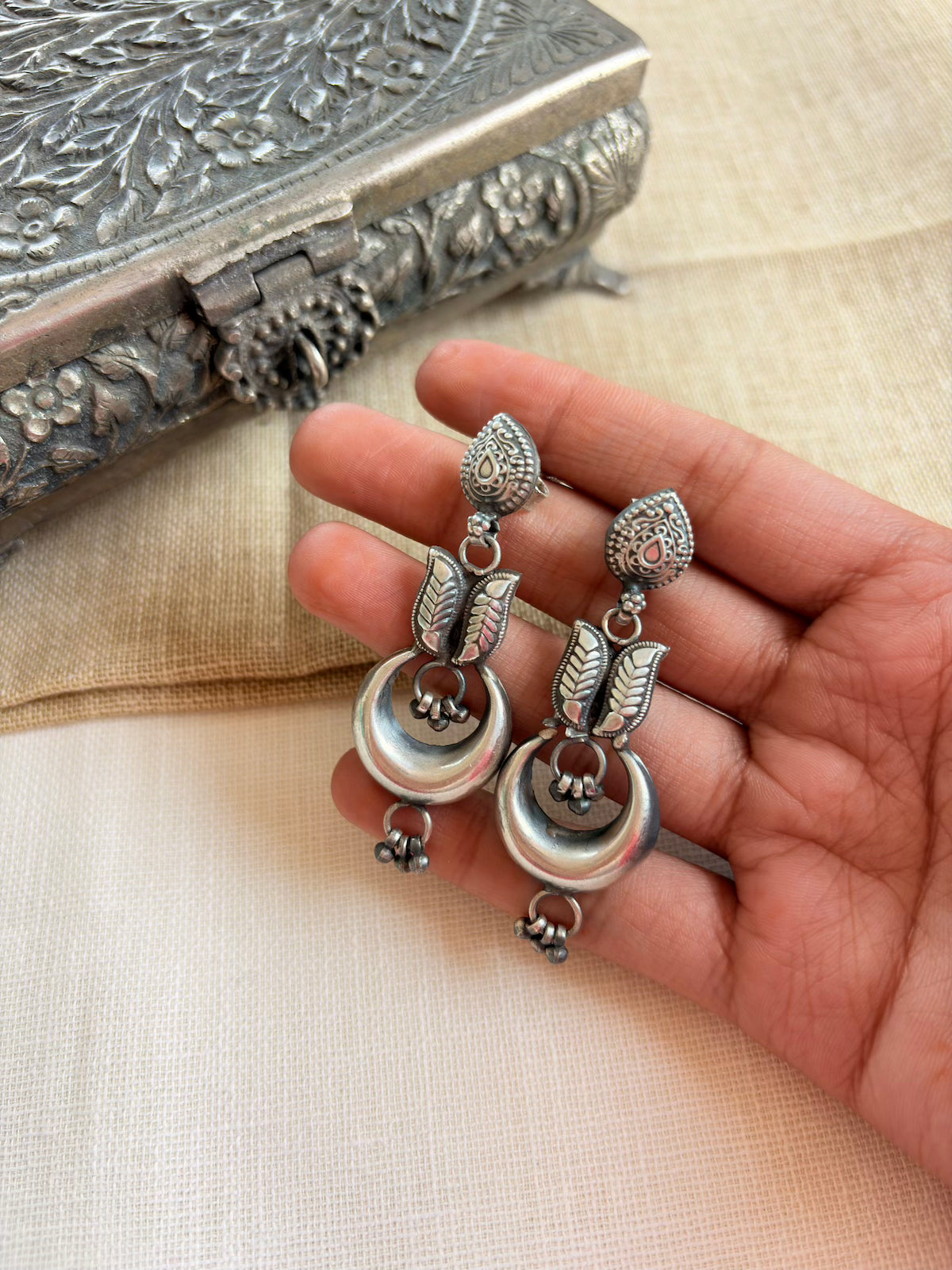 Silver Chandani Tribal Earrings