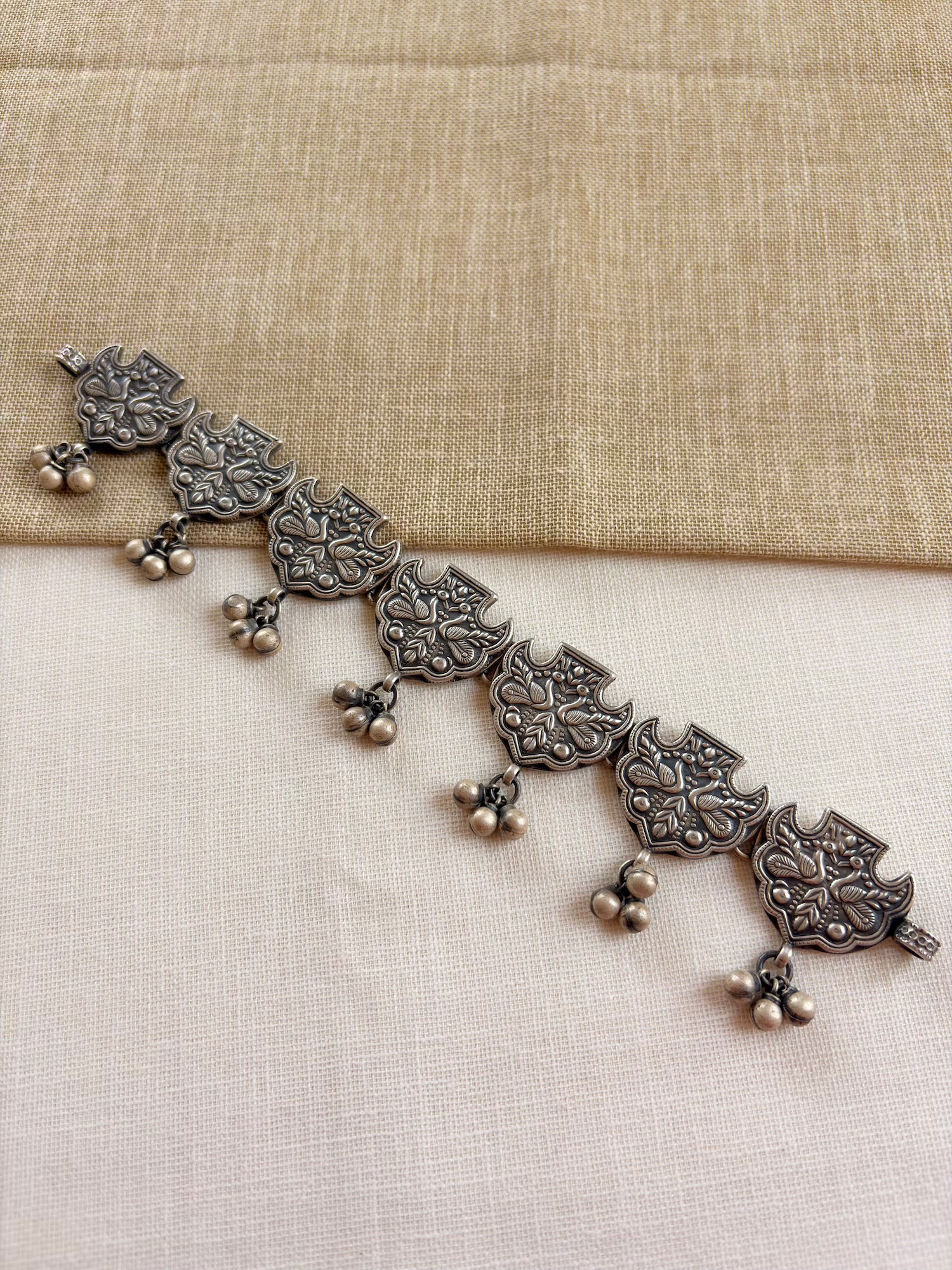 Silver Antique Pear-Shape Choker