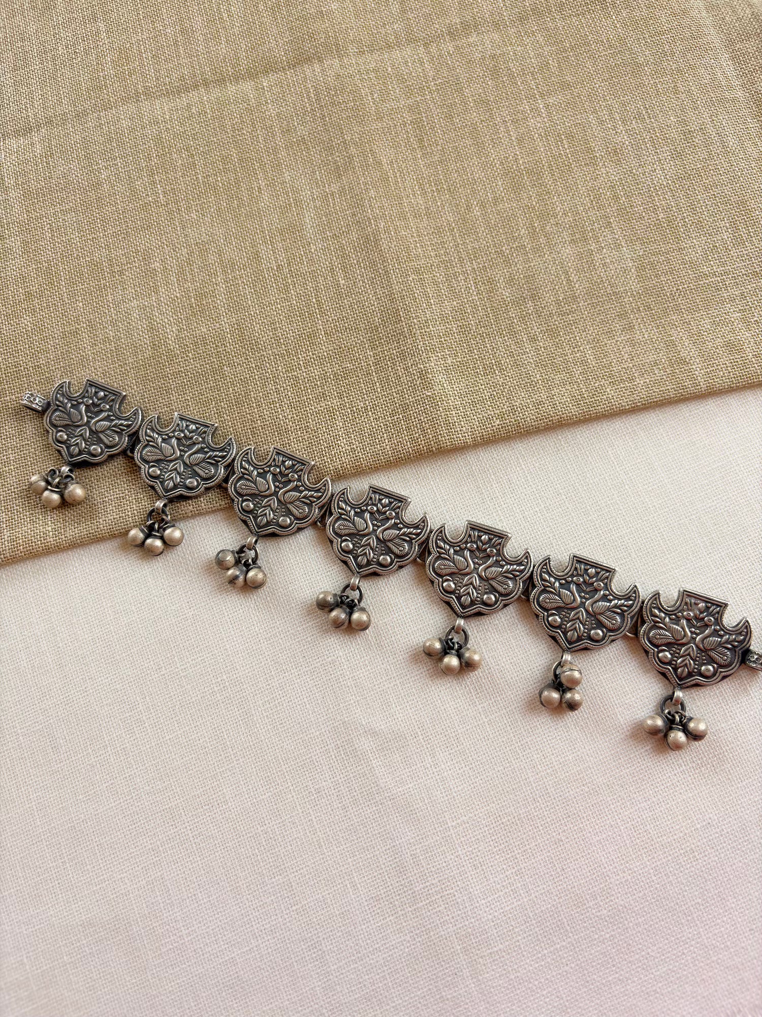 Silver Antique Pear-Shape Choker