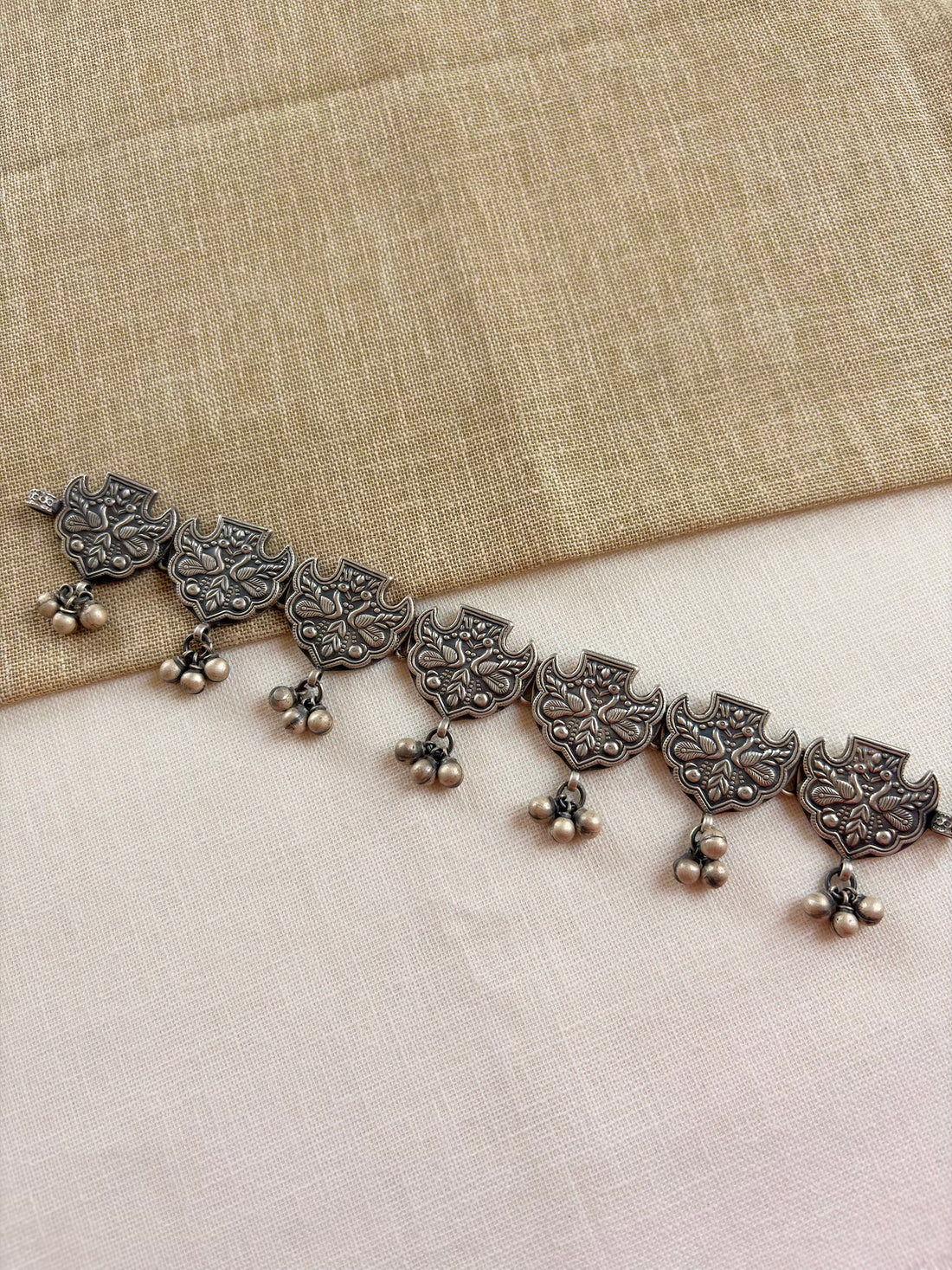 Silver Antique Pear-Shape Choker