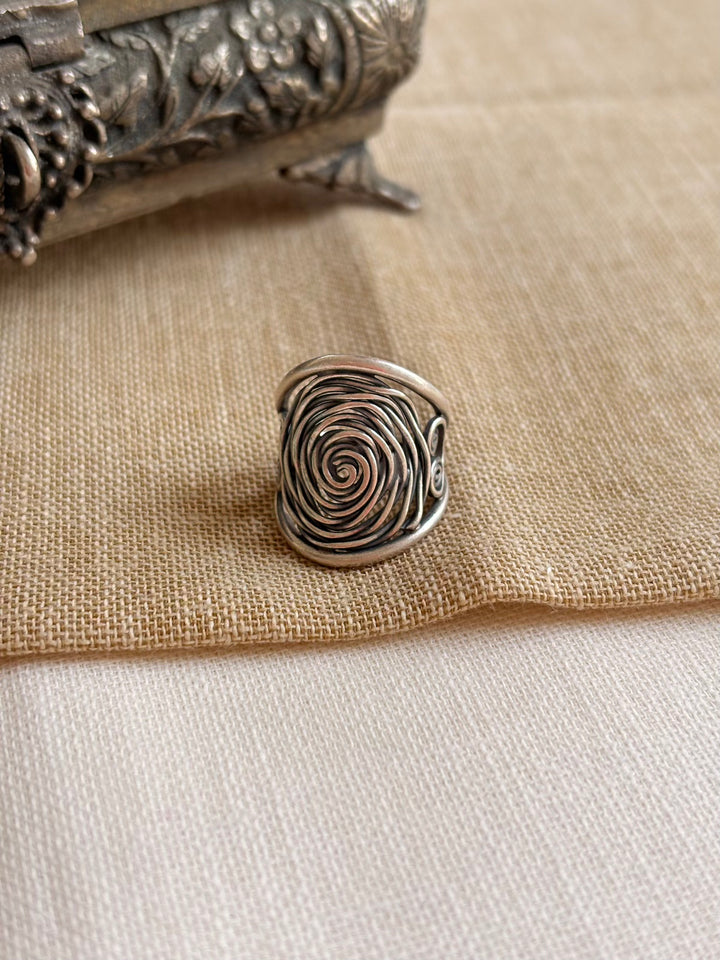 Silver Swirl Ring (Adjustable)
