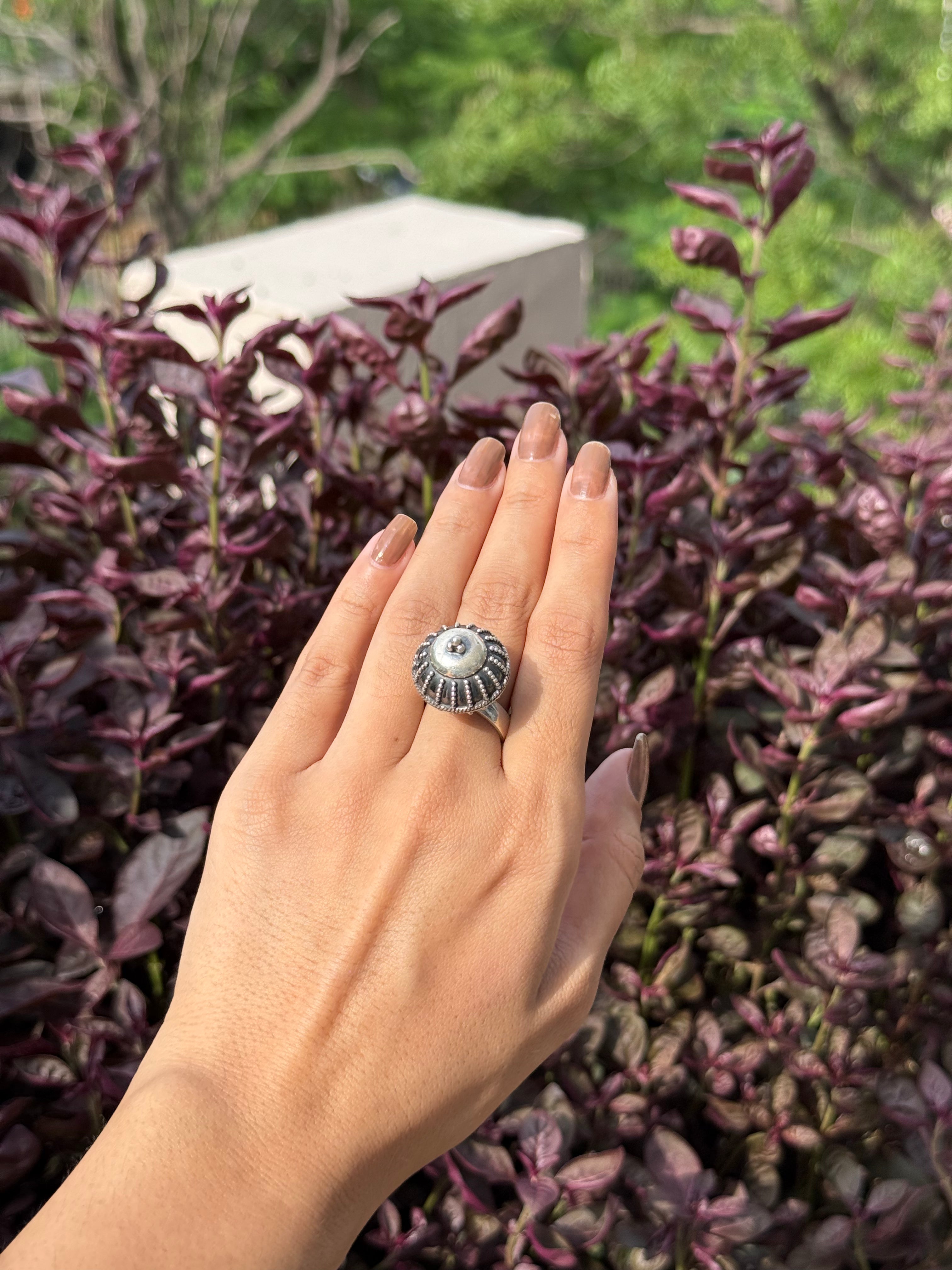 Silver Oxidised Ring
