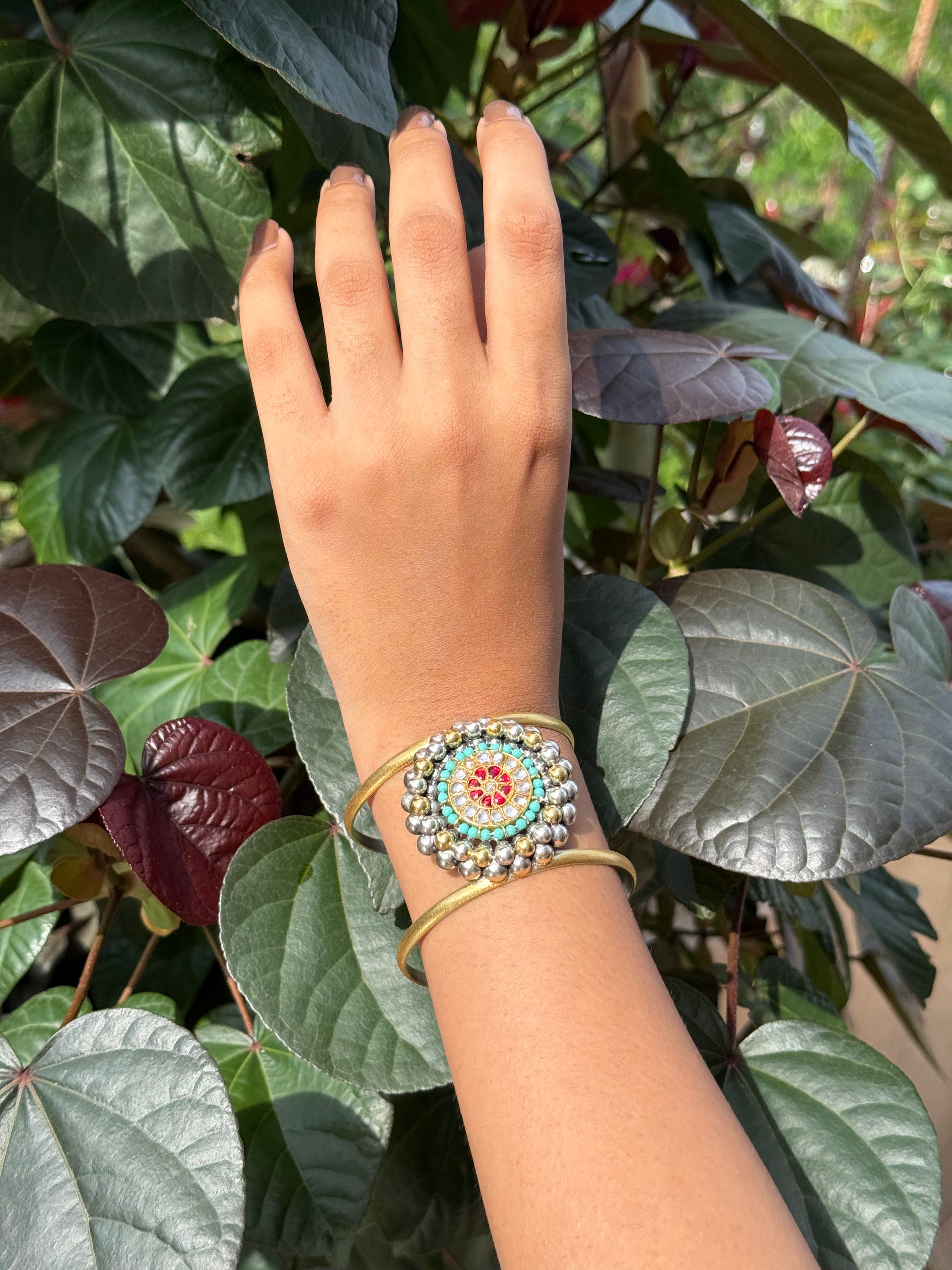 Dual Tone Fusion GulKari Bangle