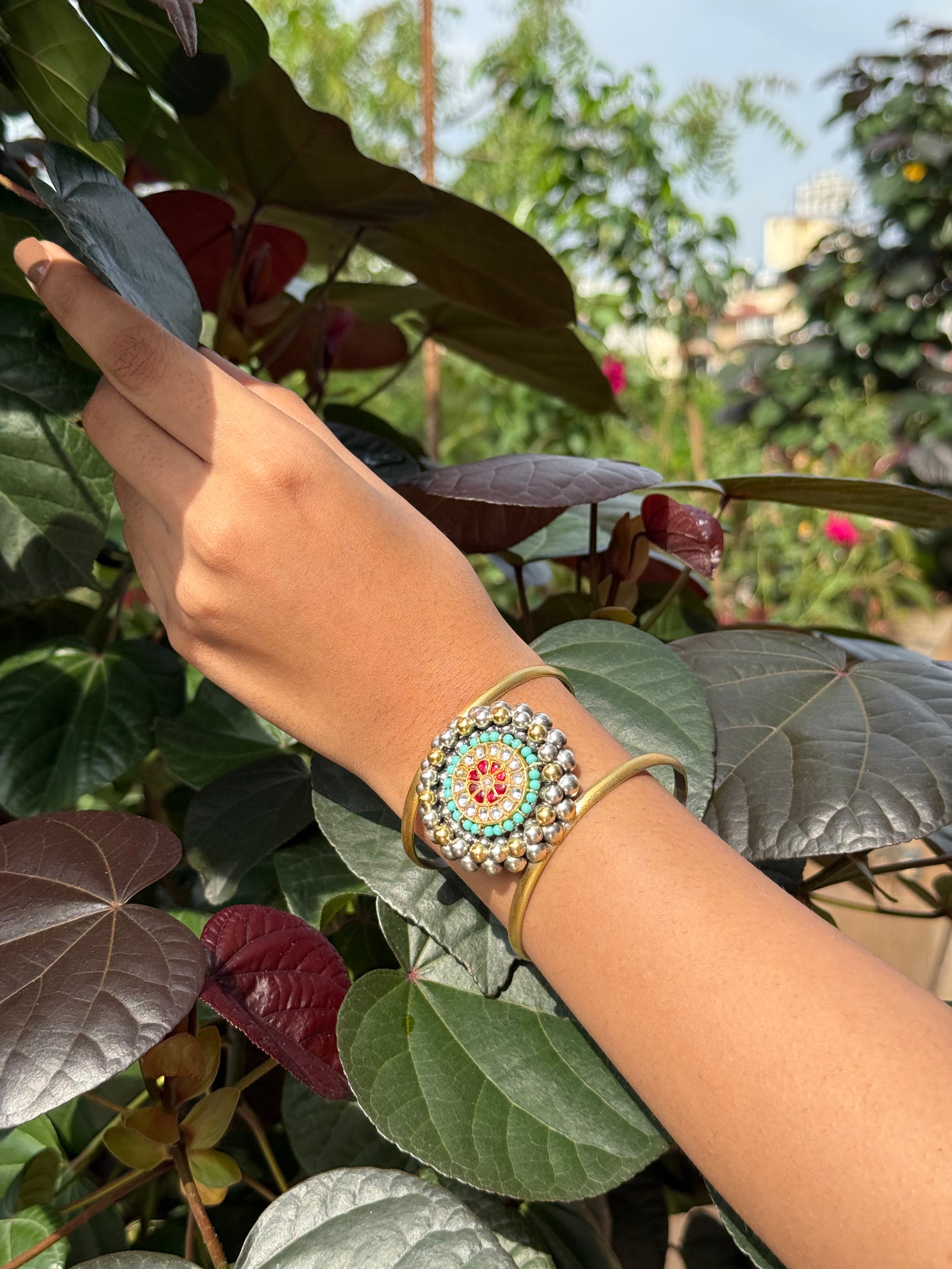 Dual Tone Fusion GulKari Bangle