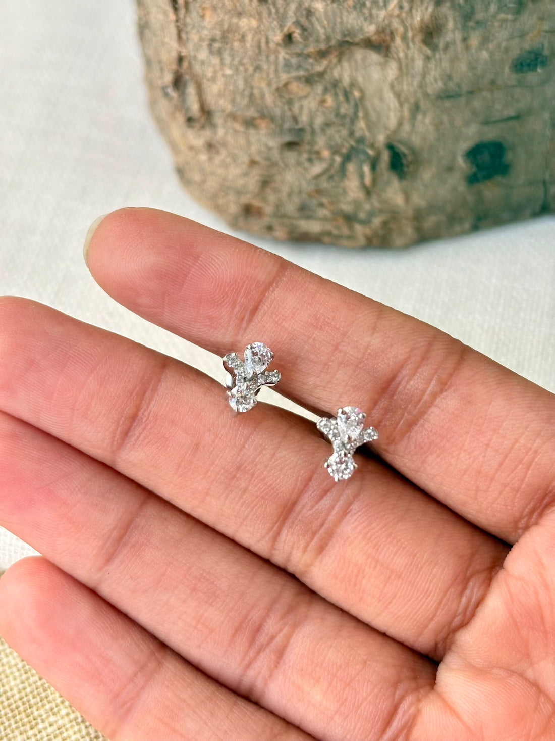 Silver Leaf Garden Necklace Set (With Chain)