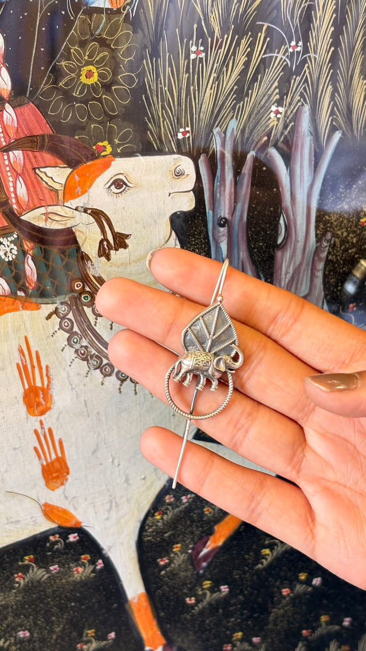 Silver Boho Oxidised Bugadi