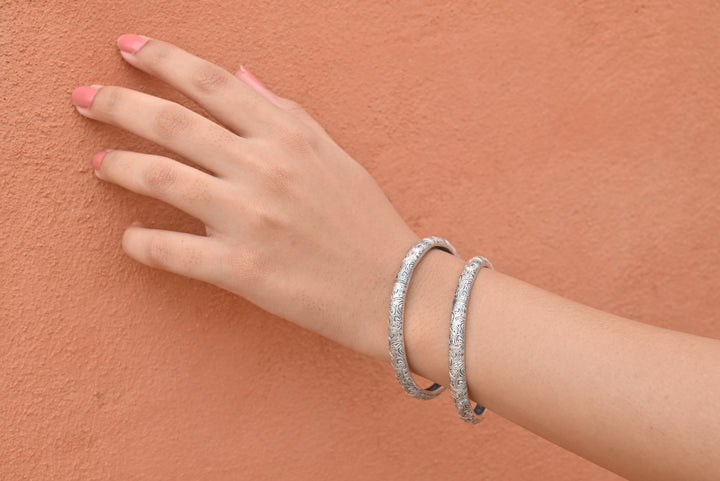 Silver Bangles 