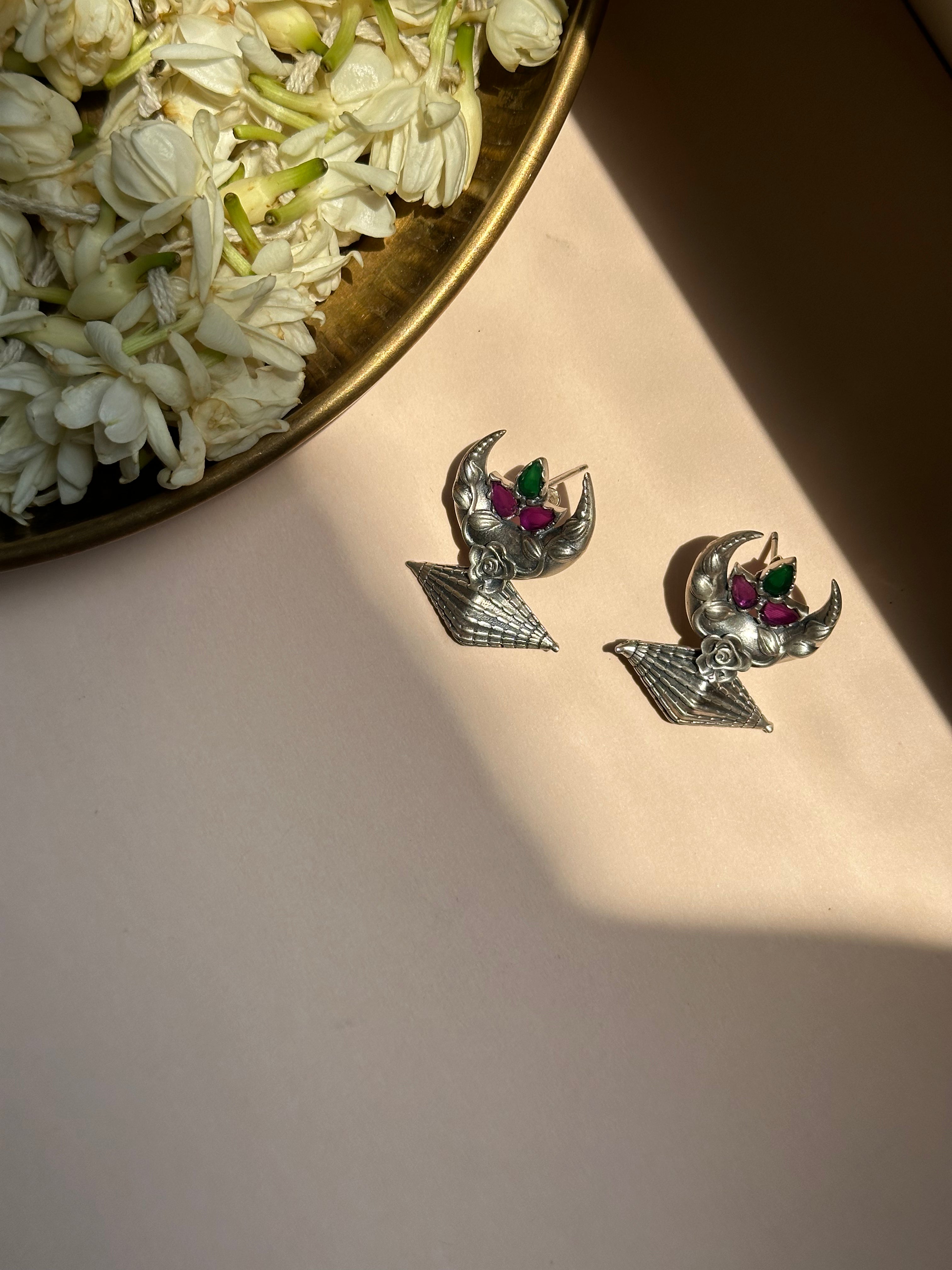 Silver Oxidised Earrings