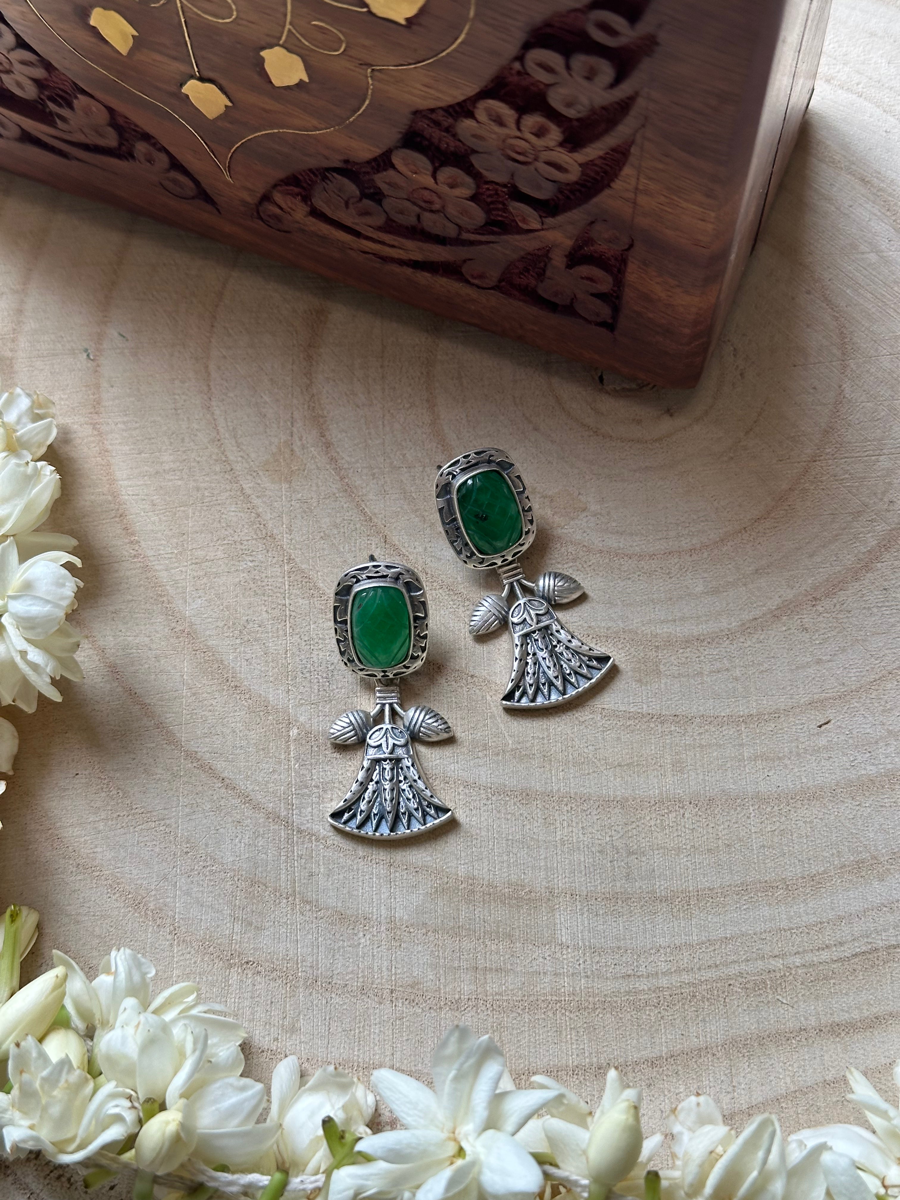 Silver Oxidised Earrings