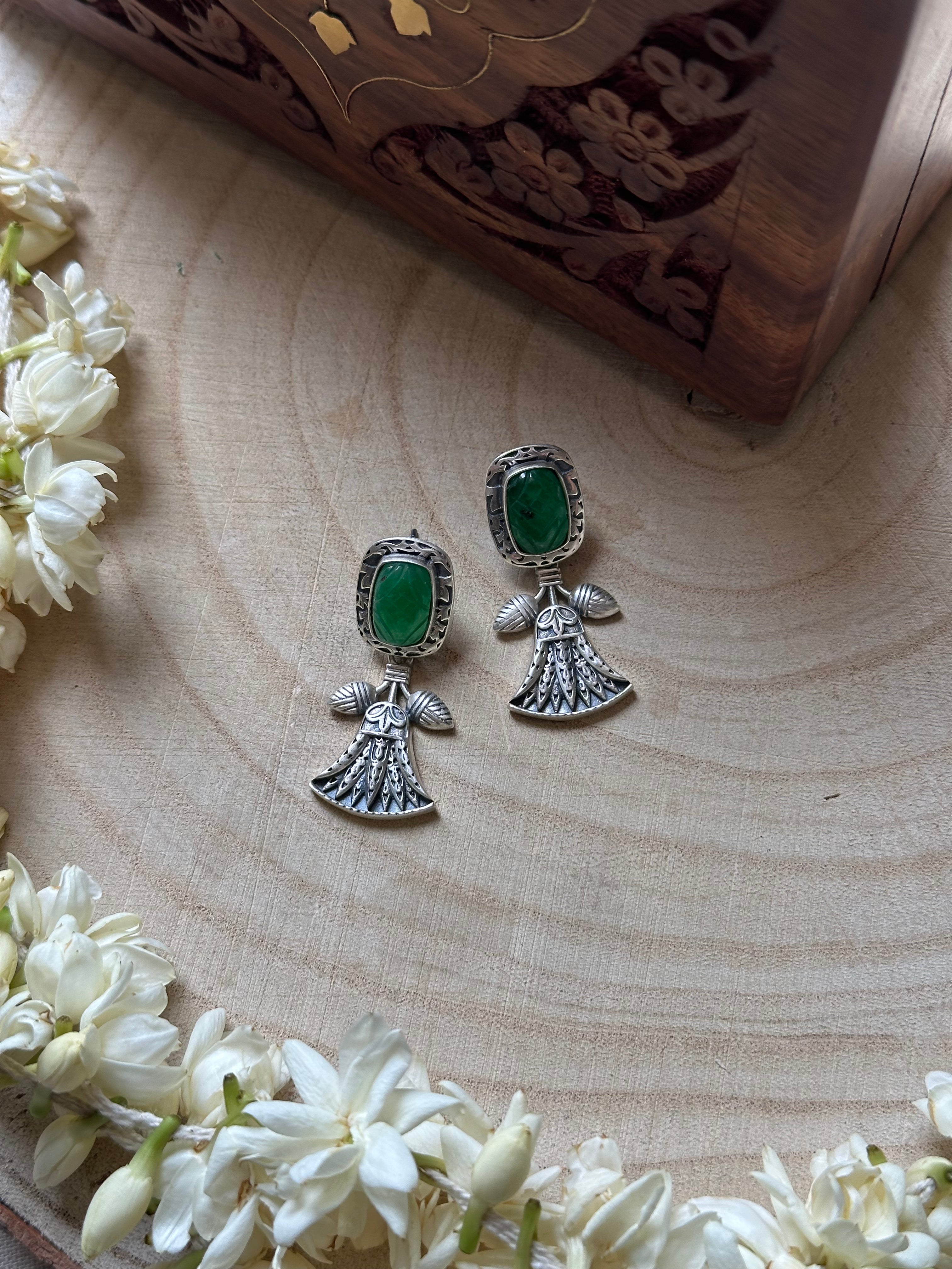 Silver Oxidised Earrings