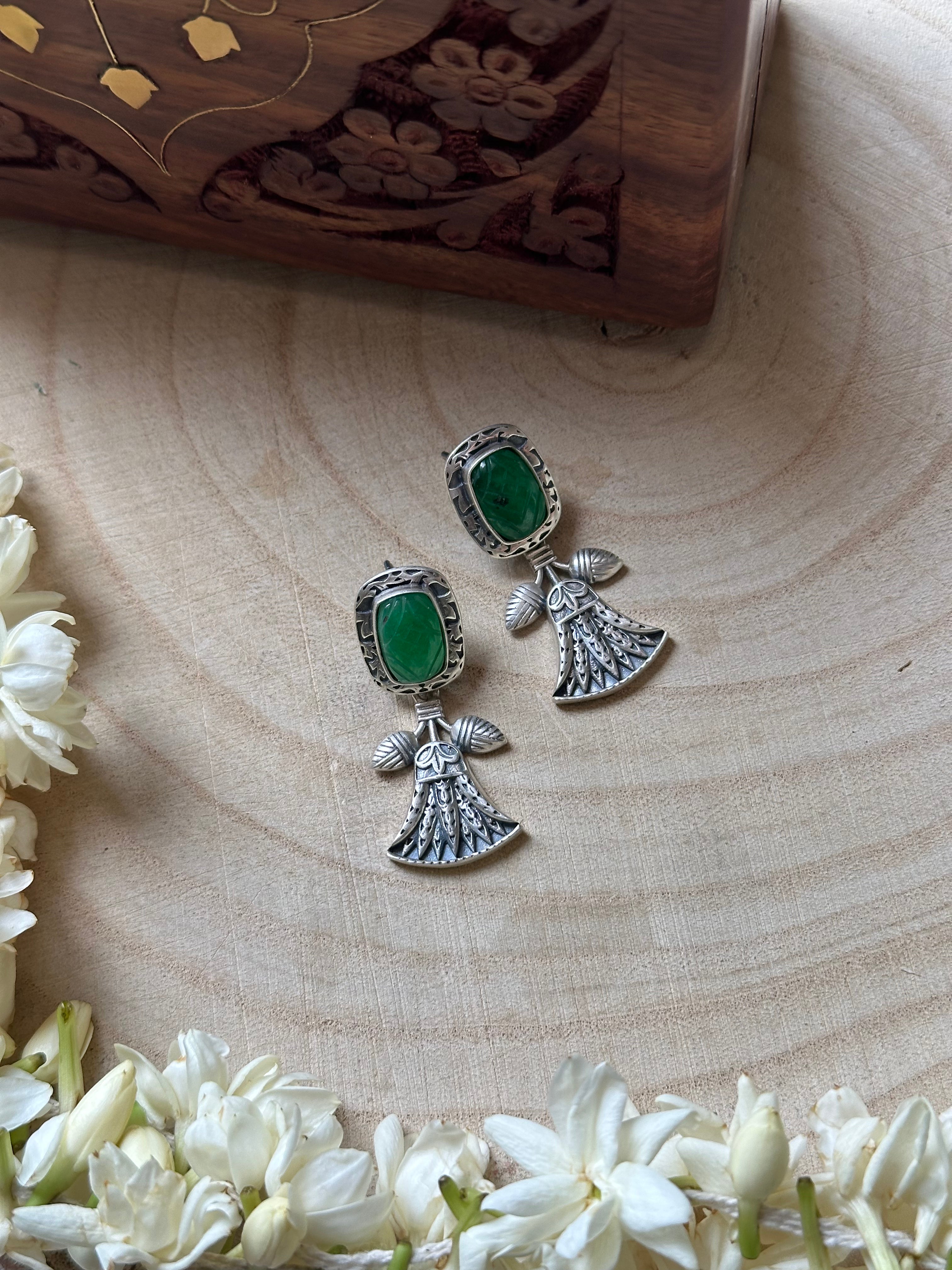 Silver Oxidised Earrings