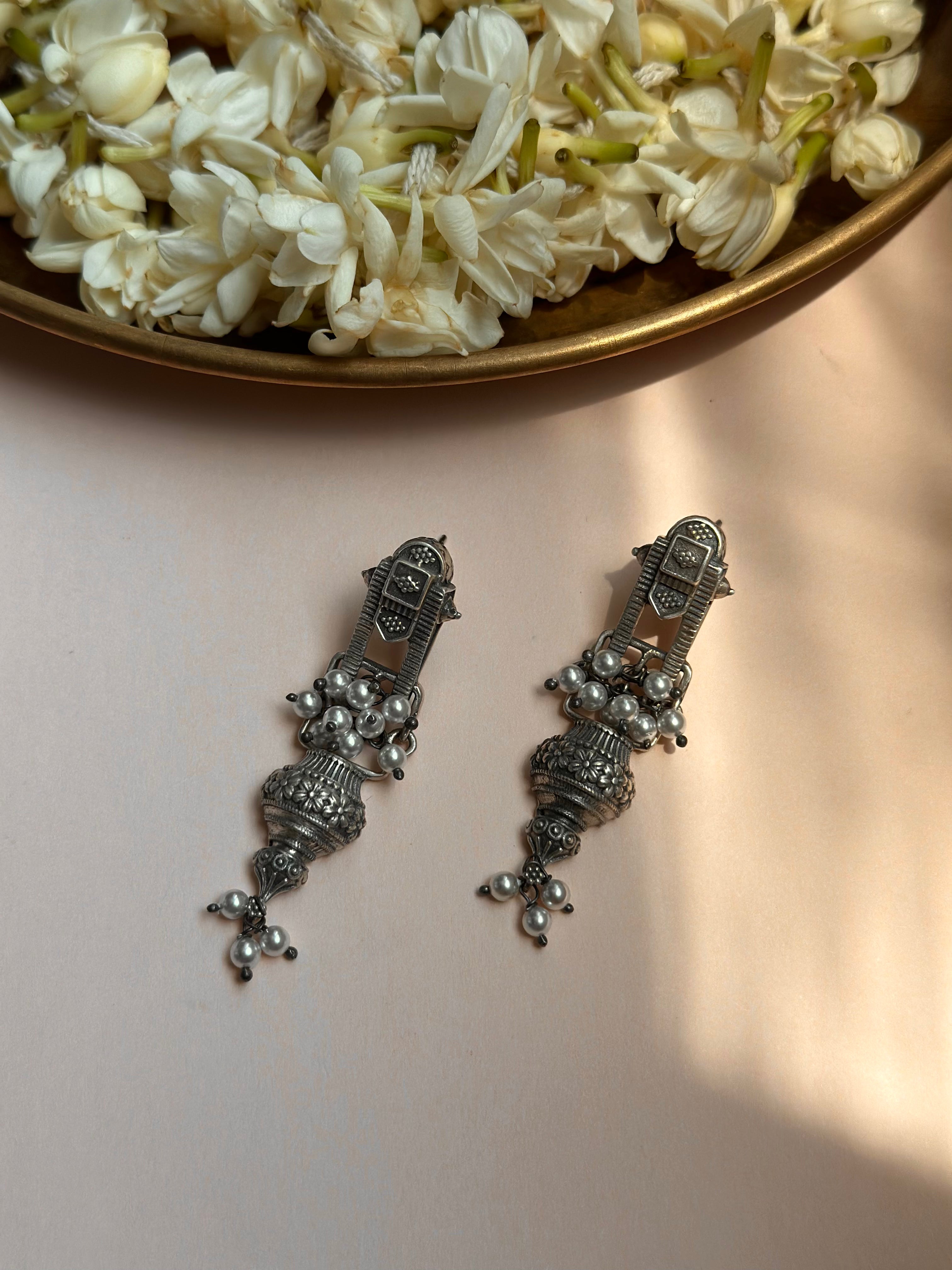 Silver Oxidised Earrings