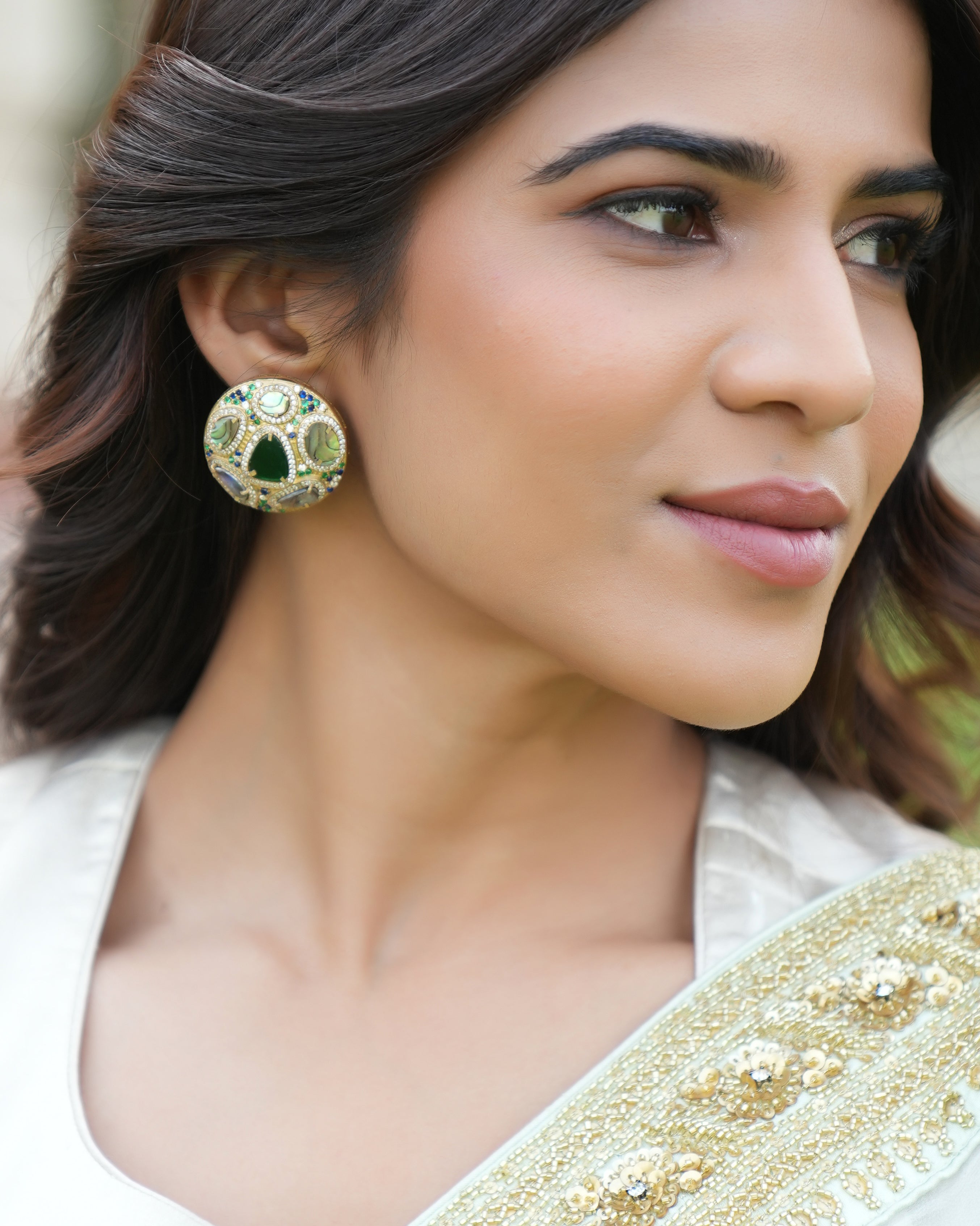 Silver_Polki_Stud_Earrings