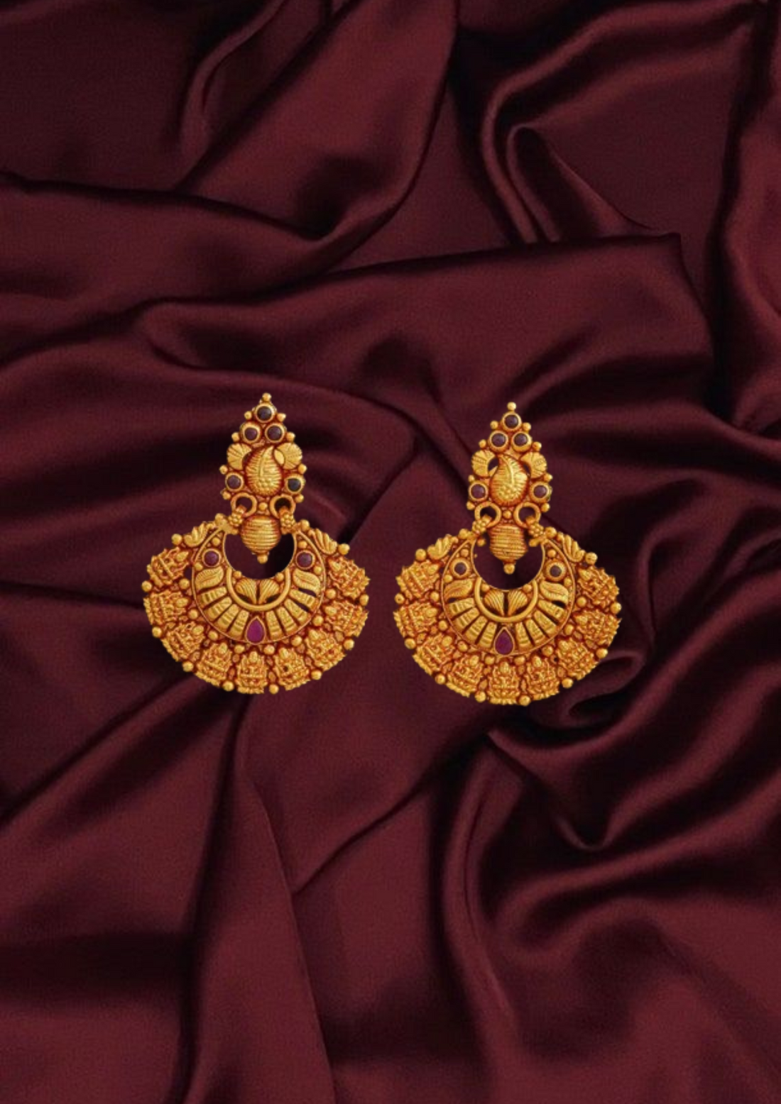 Silver Temple Earrings
