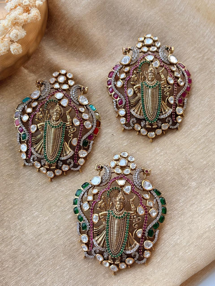 Silver Shrinath Ji pendant from Nathdwara