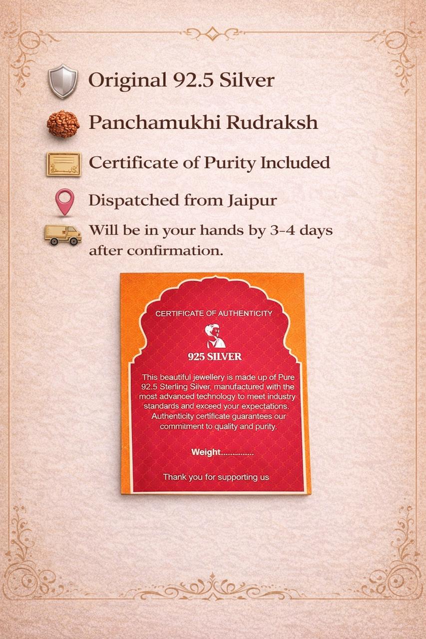 Silver Rudraksh Bali (1 pc)