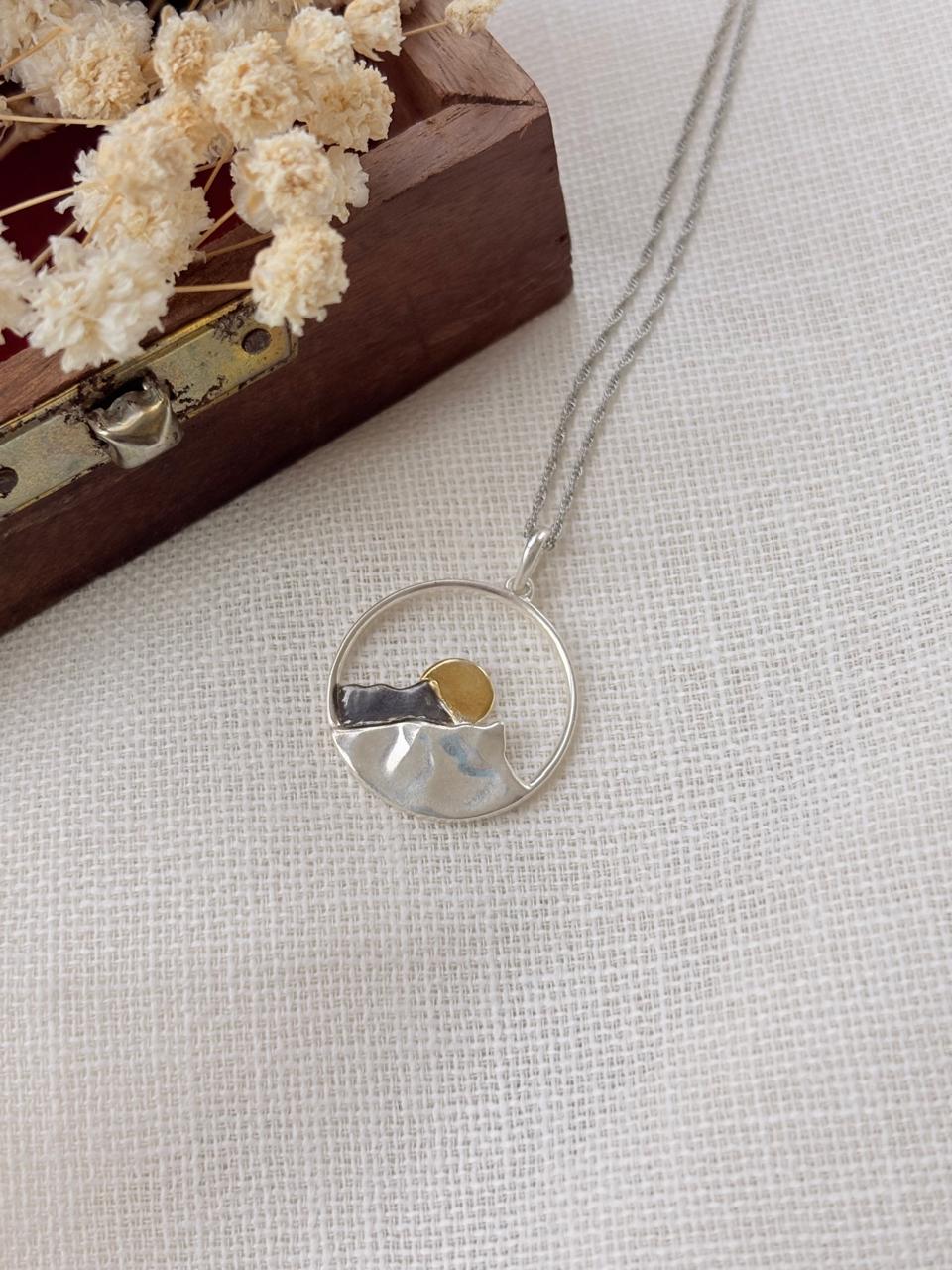 Silver Mountain pendant (Without Chain)