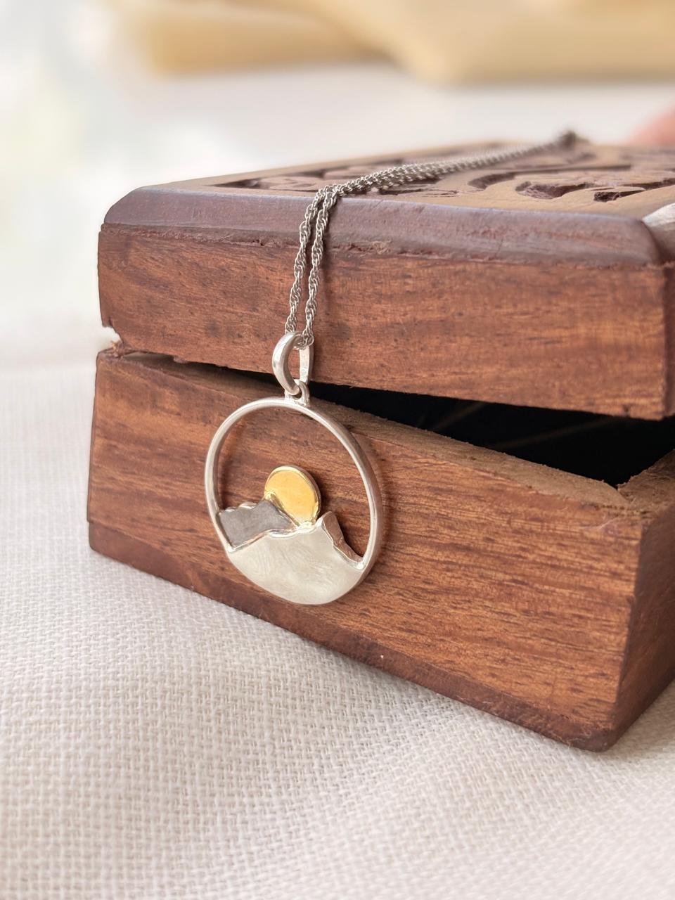 Silver Mountain pendant (Without Chain)