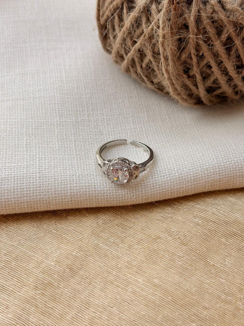CZ Stone Silver Ring