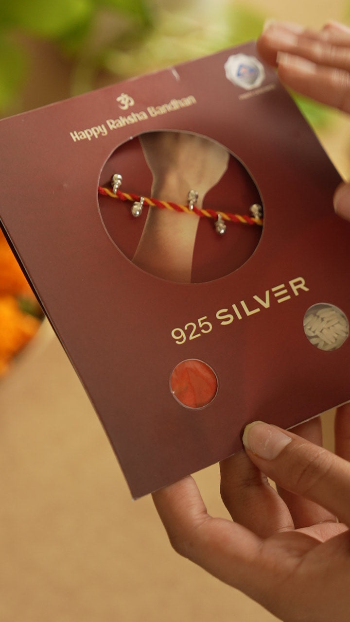 silver ghungroo rakhi